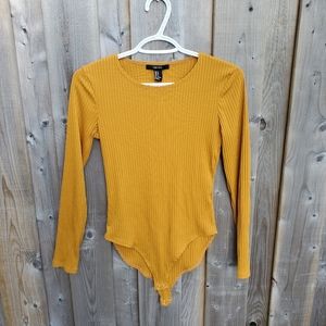 F21 longsleeve ribbed body suit